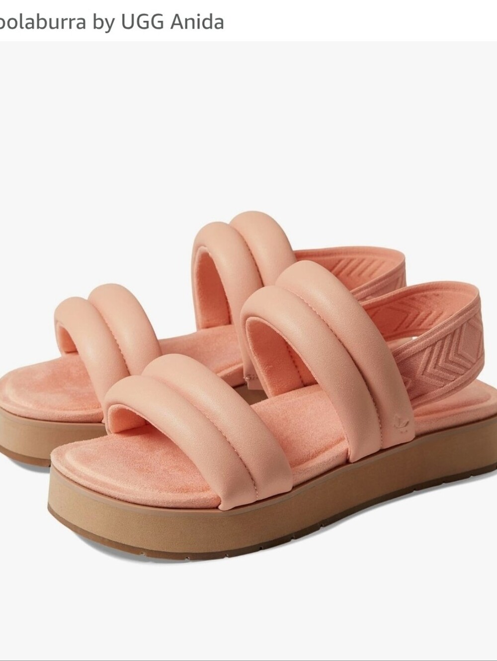 Koolaburra Women's ANIDA Peach Color Padded Slide Sandals